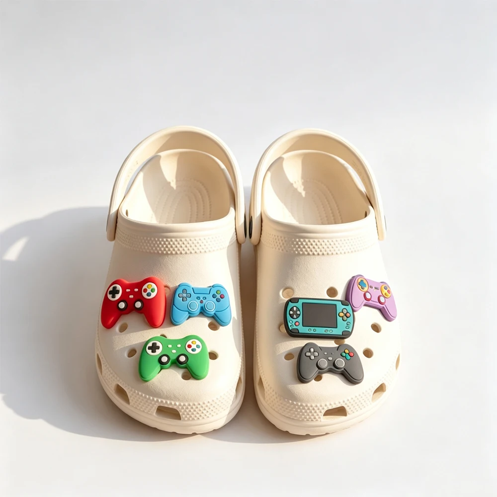 16PCS Cartoon Game Gamepad Shoe Charm Wholesale PVC Beach Bag Clog Wristband Decor Buckle Sandal Detachable Waterproof Xmas Gift