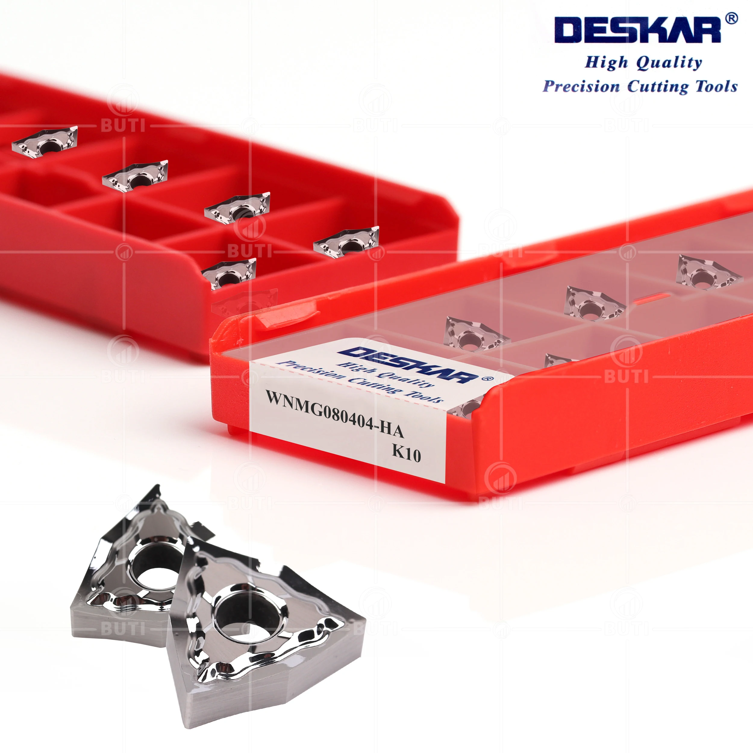 Imagem -02 - Deskar 100 Original Wnmg080404 ha Wnmg080408 ha K10 Alumínio Cnc Torneamento Ferramenta Torno Corte Carboneto Inserção Cortador de Alta Qualidade