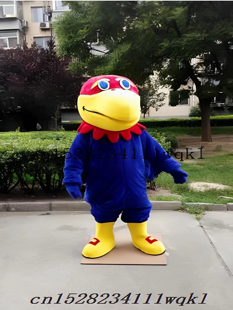 

Blue Hawk Mascot Costuem Custom Adult Cartoon Character Cosplay Costumes Kit Carnival Costume Eagle Falcon Maskote