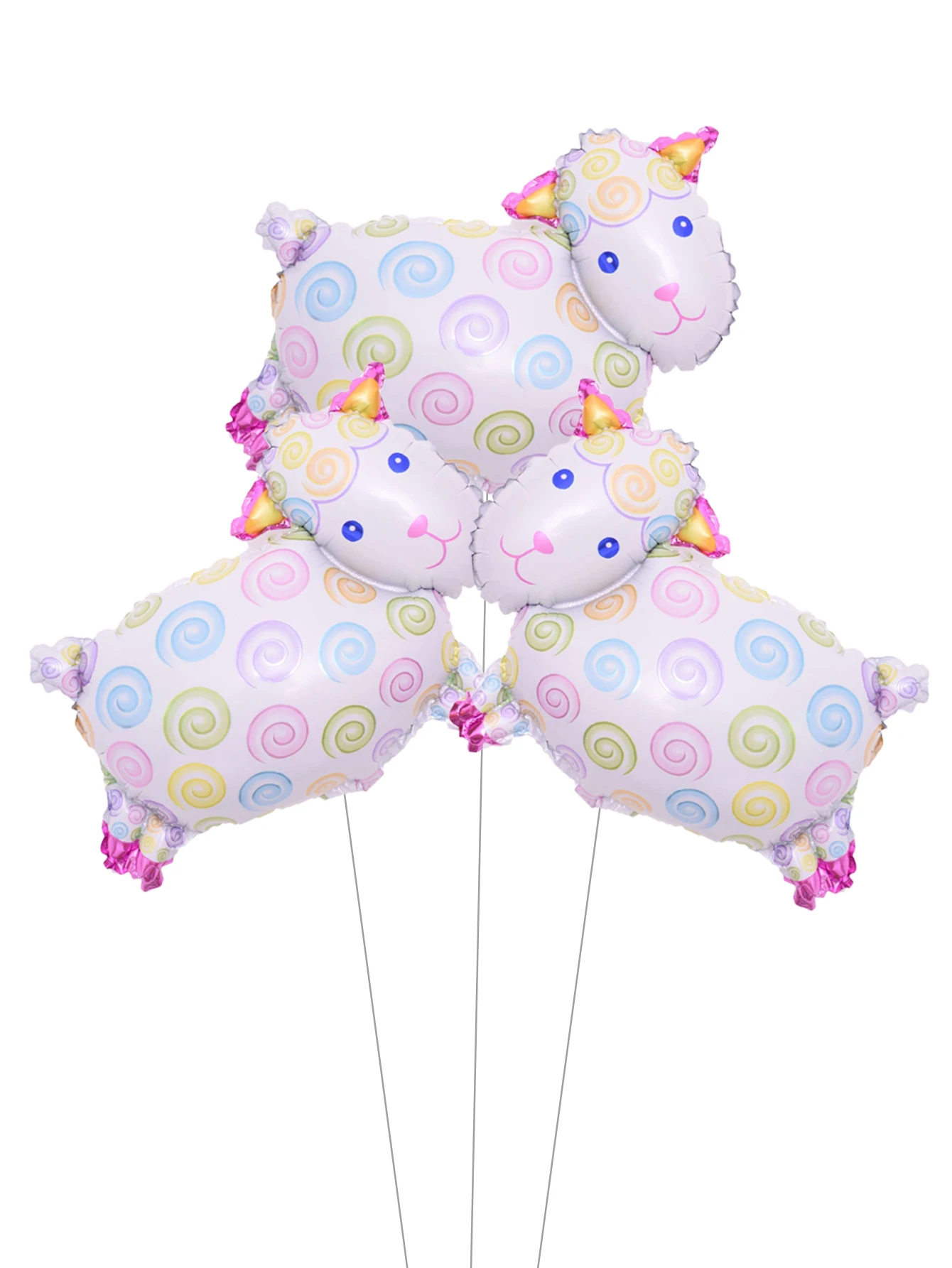 3pcs Mini Sheep Foil Balloons Walk sheep Air Balloons Id al-Adjha Decorations Corban Globos