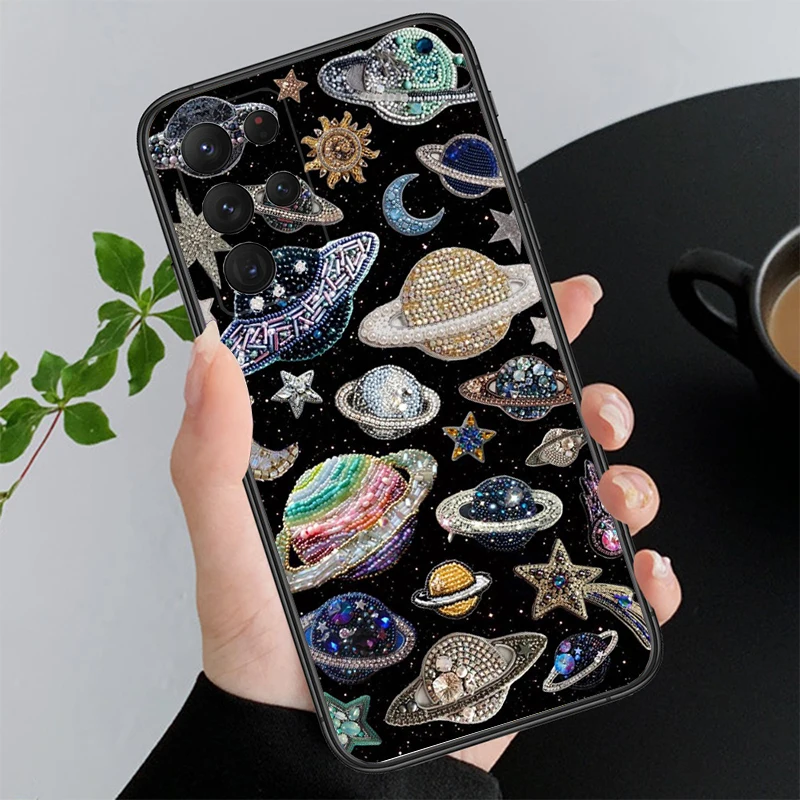 مطرز الفاكهة الكواكب المحيط الحيوان حقيبة لهاتف سامسونج A55 A16 A56 A36 A23 A35 A15 A53 A54 A33 A34 A25 A05S A52 A52S A14 A13 A71 #1