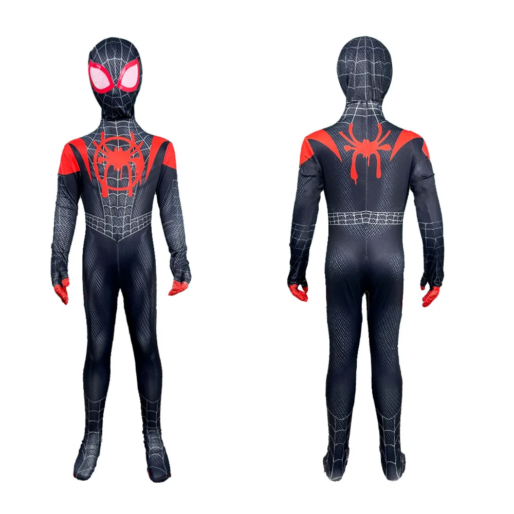 

2025 New Spiderman Cosplay Steel Suit Onesie Vm Miles Expedition Children's loween Costume Chinese Production