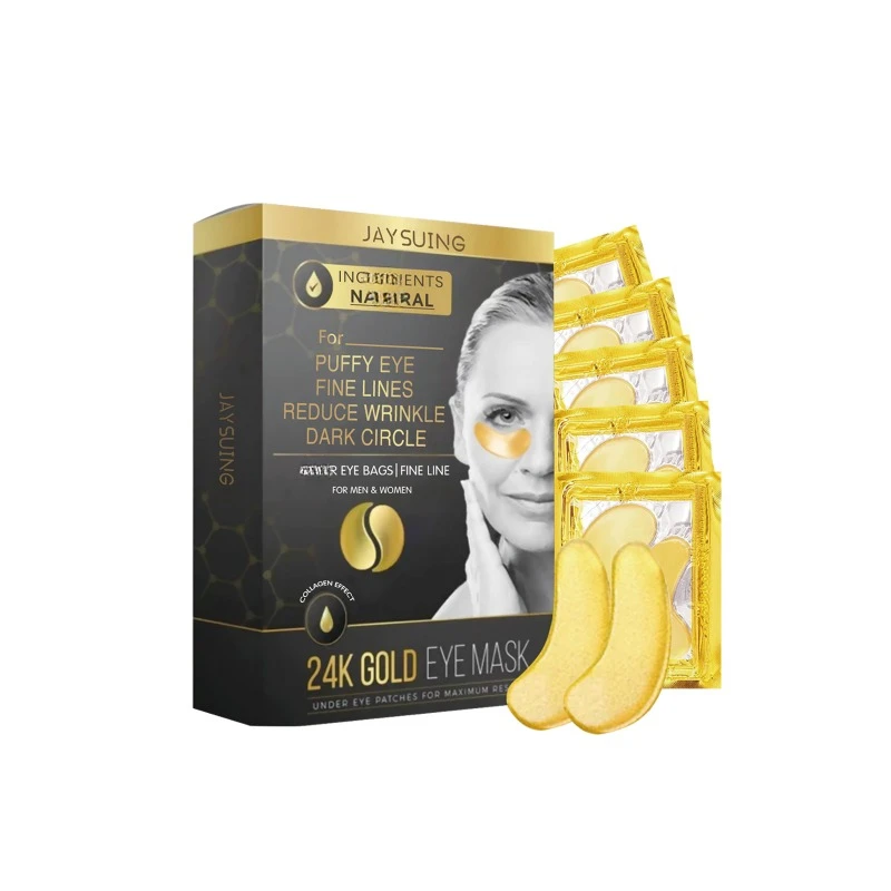 24 Karat Gold Augen maske Anti-Aging Anti-Falten verbessern dunkle Kreise verblassen feine Linien feuchtigkeit spendende Lifting straffende Augen hautpflege Patch