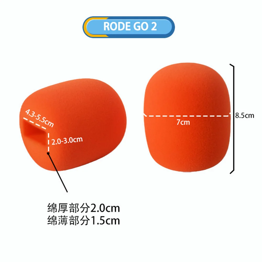 Pop Filter Microphone Sponge Print Cover Customized Mark Mic Windscreen Logo Foam Windshield Interview For RODE Wireless GO II
