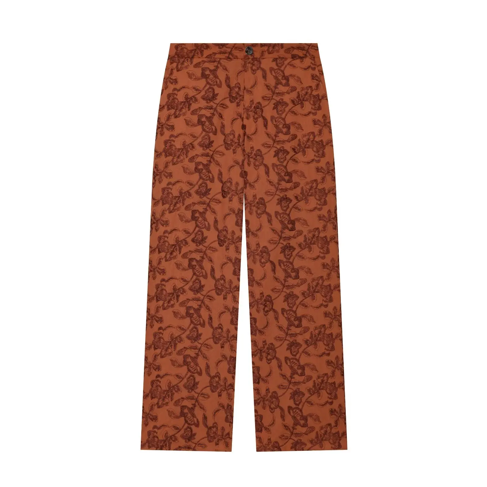 KONDALA Damen 2026 Sommerurlaub Stickerei-Set Street Style Vintage Boho Hosen-Set Elegantes Stretch-Manschetten-Weste-Hemd, Hose – Detail 14