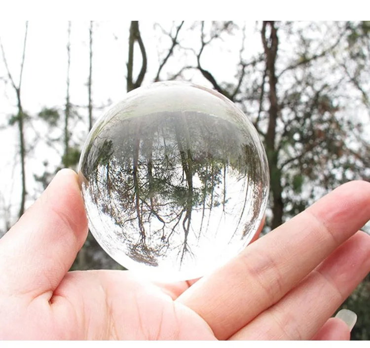 Crystal Ball Large Transparent Photography Glass Sphere Photo Shooting Props Lens Clear Round Artificial Ball Decor Gift