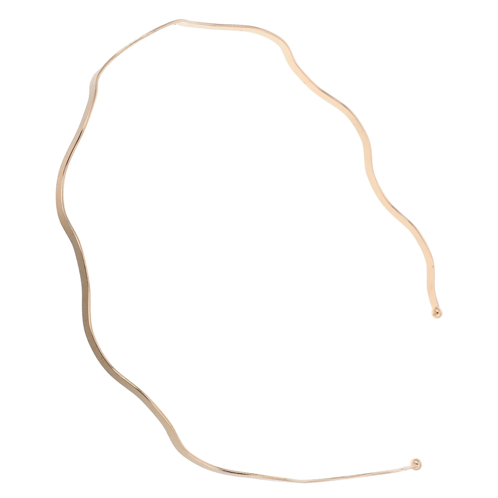 Fascia sottile con onda in metallo per donna Accessori per capelli alla moda Design semplice ed elegante Robusta fascia per capelli di lunga durata Copricapo retrò