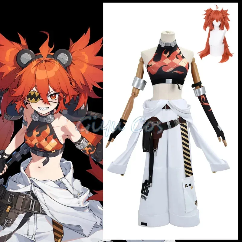 

Koleda Belobog Cosplay Costume Zenless Zone Zero Carnival Uniform Wig Anime Halloween Costumes Women Game