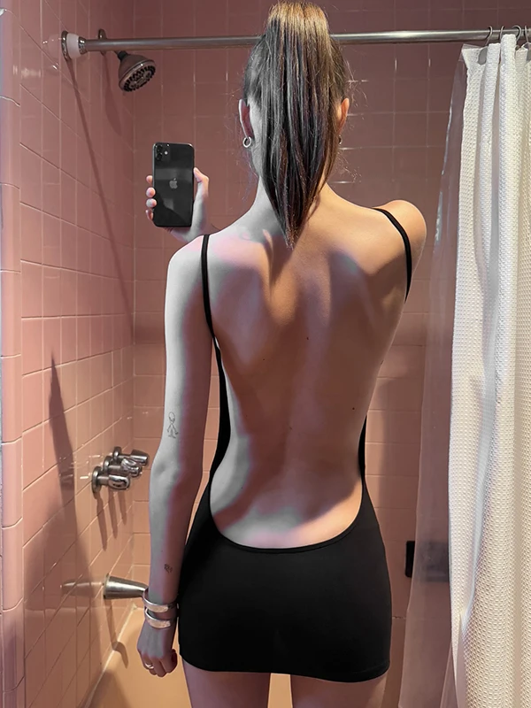 Bodycon Jurken Kantoor Vrouw Zomer Racerback Strandvolleybal Atletisch Sportief Actief Slijtage Praktisch Functioneel Arm Freeing Vibe