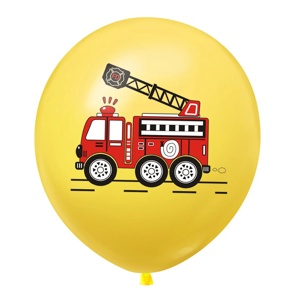 

20 PCS Fire Truck Balloon Set Latex Balloons Fighting Party Pattern Emulsion Printing