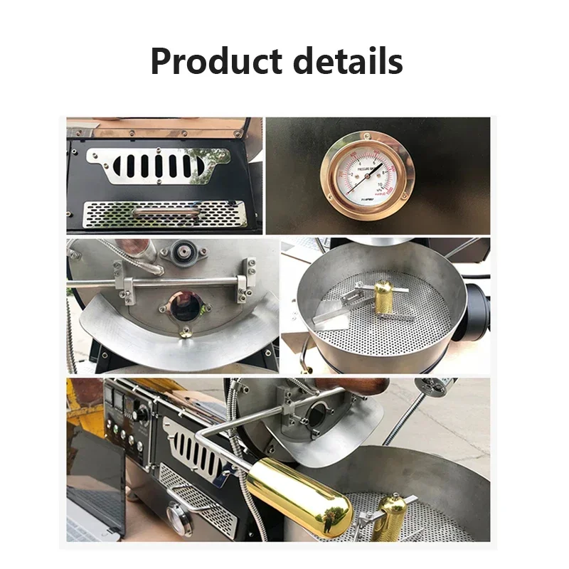 220v 1kg Kaffeebohnen röster handels üblicher elektrischer Gastyp optional halb direktes Feuer halb heiße Luft röst bohnen