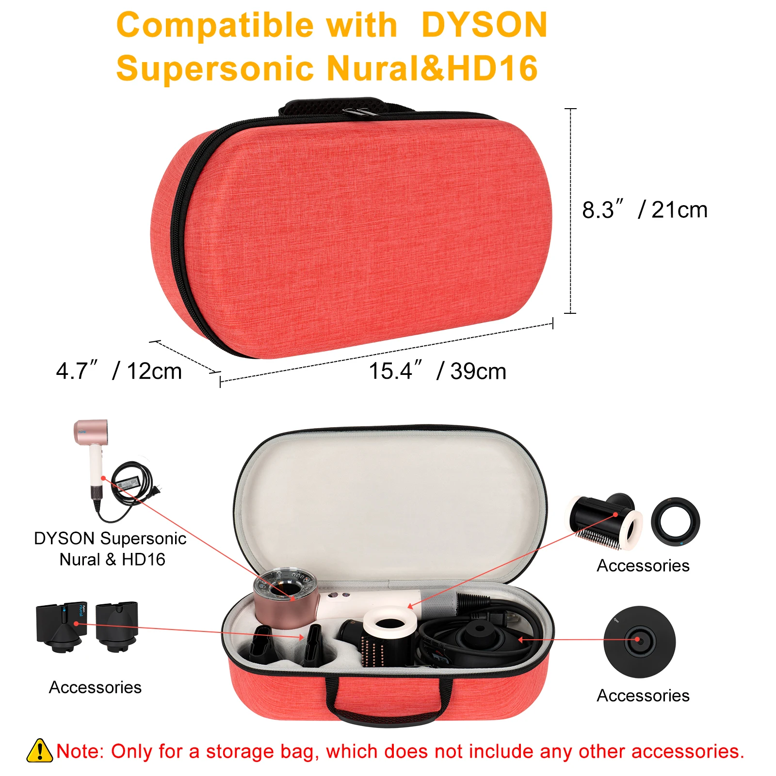 Kofferhouder voor Dyson Supersonic Föhn, Föhn Opbergtas voor Dyson Supersonic Föhn Limited Gift Set Edition