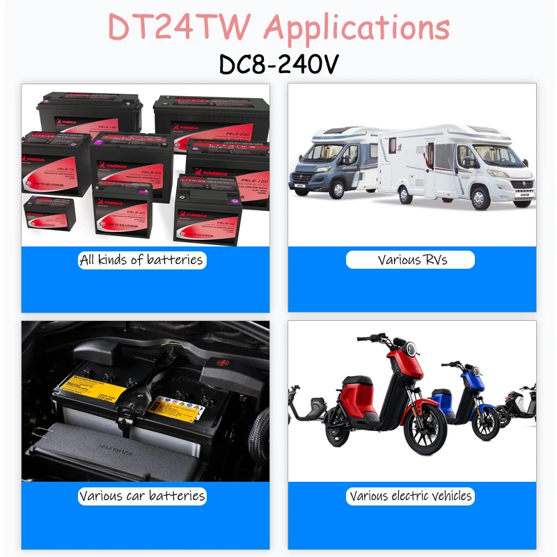 Imagem -05 - Bateria Tester Tensão Atual Medidor Rvs Bateria Coulomb Indicador de Capacidade dc 8240v 100a 200a 300a 400a 500a 600a 1000a