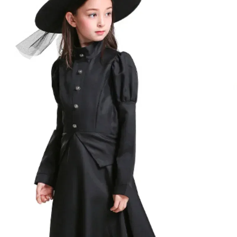 Disfraz de Halloween del mago de Oz, espectáculo de escenario, Cosplay para adultos, juego de bruja negra, disfraz para padres e hijos, vestido de mago Y2k S-XL