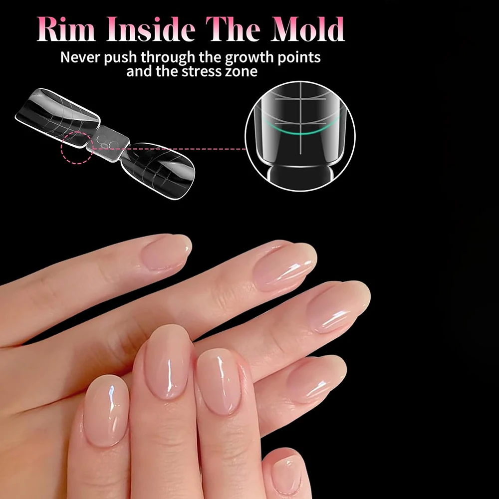 120 قطعة/صندوق 2 في 1 أشكال الأظافر قالب بناء قابلة لإعادة الاستخدام وصلات لإطالة الأظافر أشكال لبناء جل اضغط على تصميم الأظافر صالون عدد وأدوات
