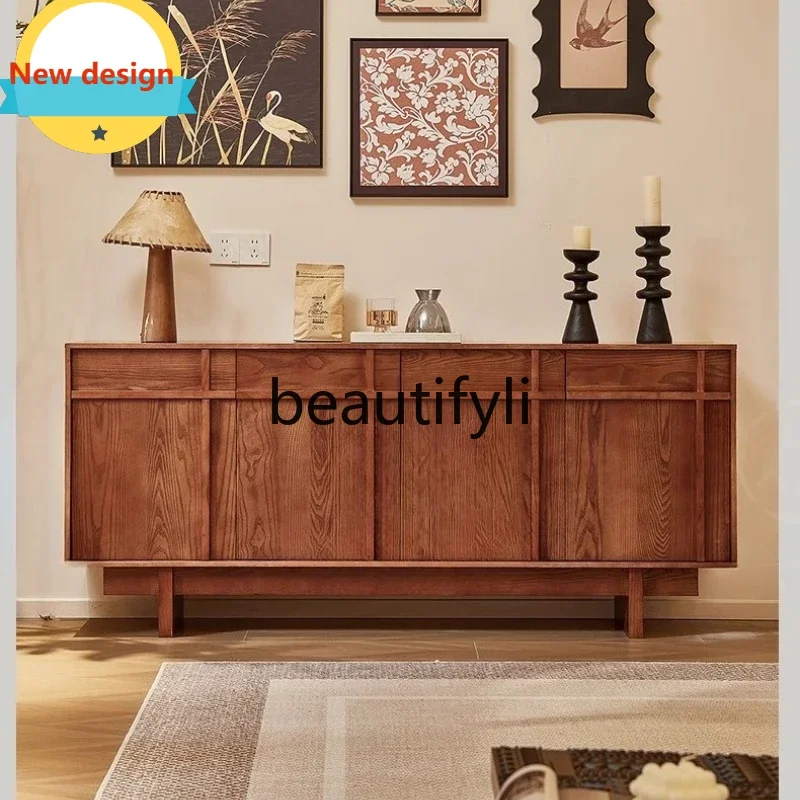 

LL A139 Vintage French Style Retro Sideboard Storage Cabinet for Living Room Wall Cabinet