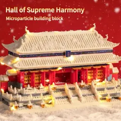 3800PCS Taihe Temple, Chinese Architecture, Classic Building Puzzle Toys, Miniature Building Block Sets, Models