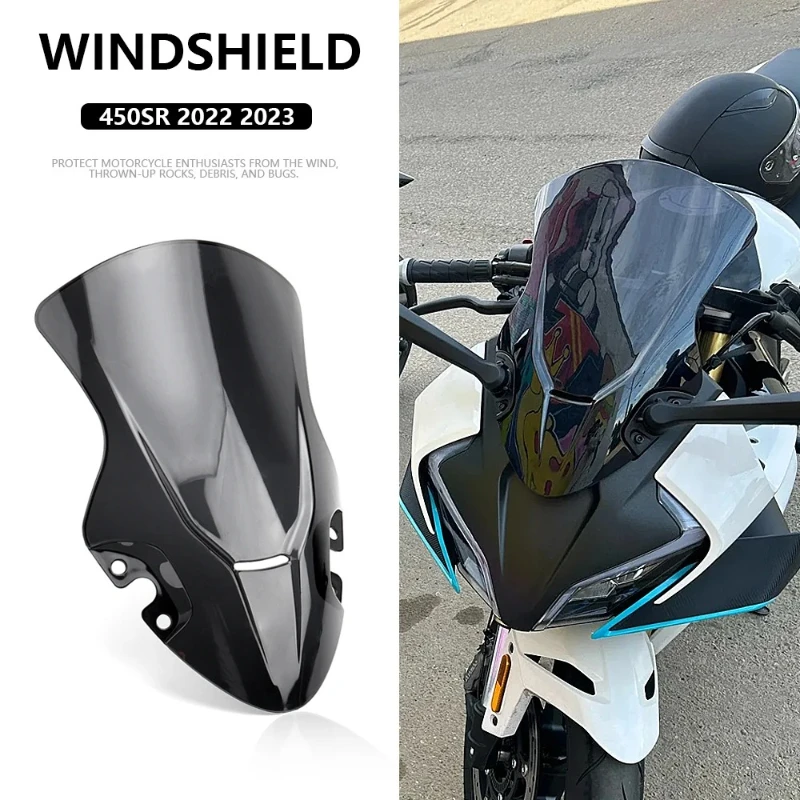 

Motorcycle Windshield WindScreen Screen New For CFMOTO 450 SR 450SR 450sr 450 sr 2022 2023 Windshield Rearview Mirrors Wind Wing