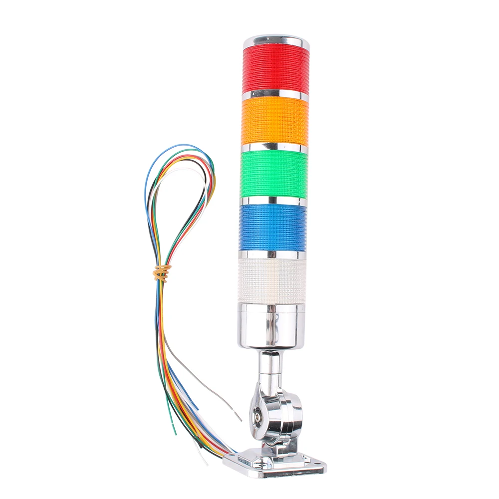180 luce impilabile girevole luce lampeggiante fissa LED spia di allarme DC 12V 24V AC 110V 220V industriale per macchina CNC