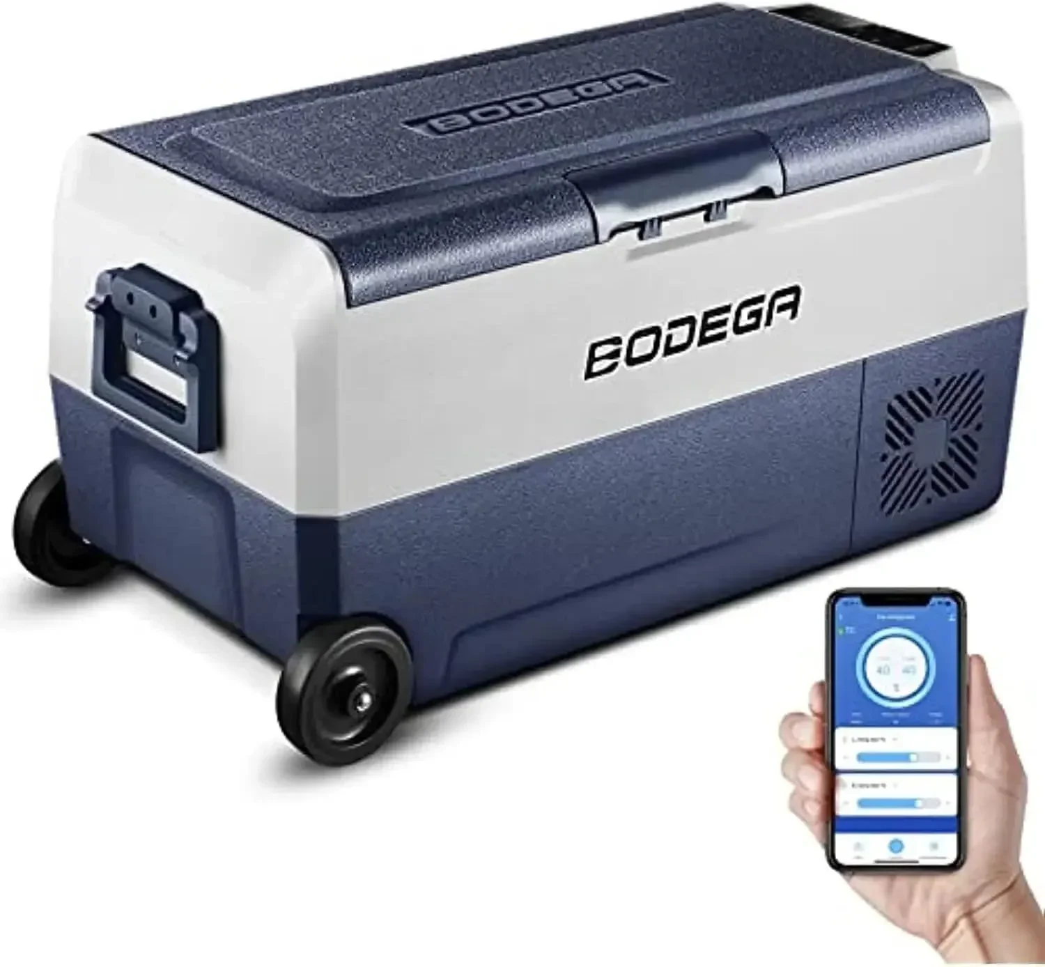 BODEGACOOLER 12 Volt Car Refrigerator,38 Quart Portable Freezer Fridge,Car Fridge Dual Zone WIFI APP