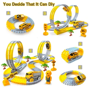 Set-of-araba-parça, elektrikli oyun alanı, Mühendislik, Minin Araba, Çocuklar, Bulmaca, erkek çocuk Oyuncakları, bir anti-yerçekimi tren, ve bir hediye çocuk 8 en çok satılan, bir bankanın arabasını takip edin-no. 7