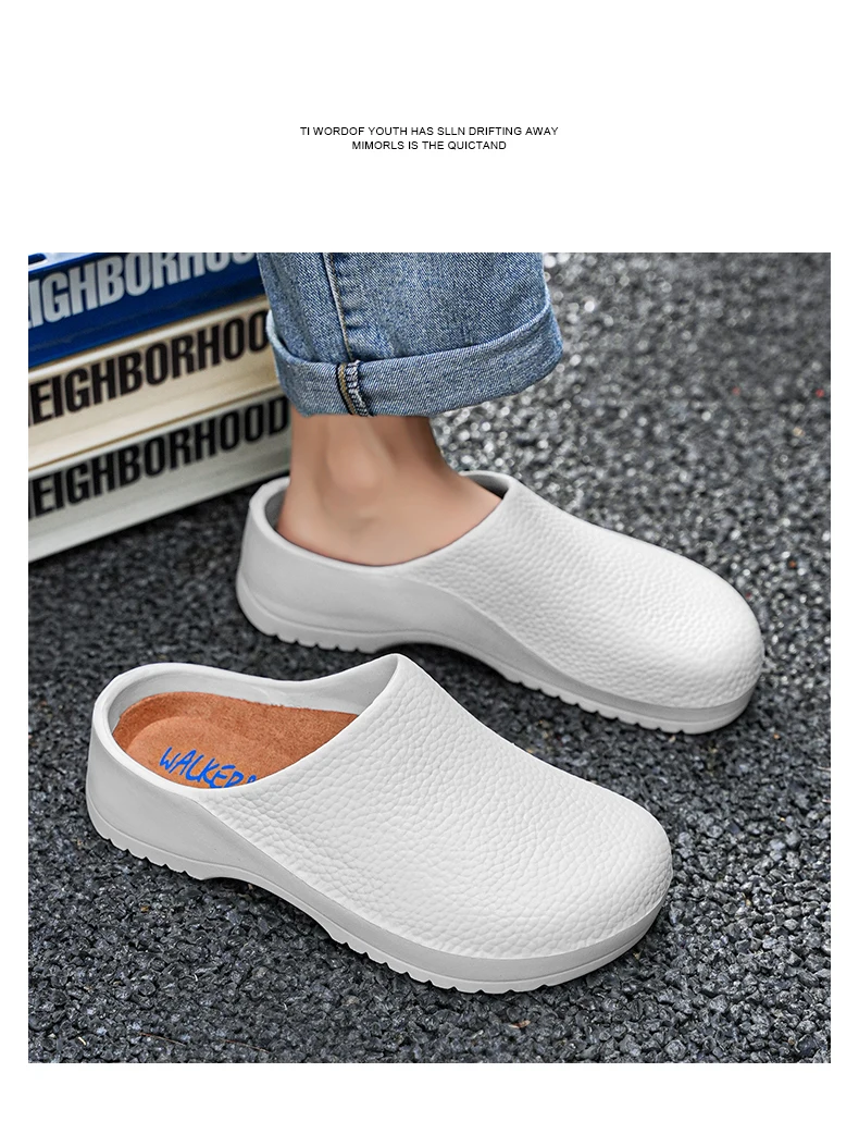 Hotel Kitchen Non-slip Oil-resistant Chef's Shoes Casual Flat Work Safe Men's Shoes Summer Breathable Comfortable Plus Size 47
