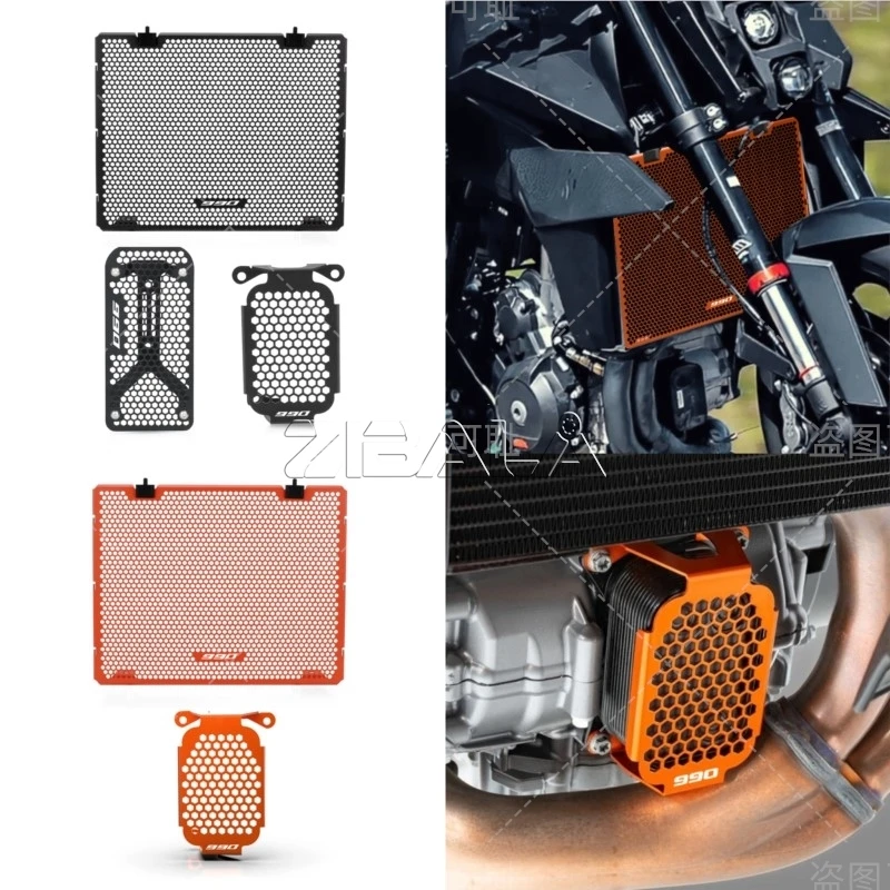 Motorcycle For Duke 990 2024 -2026 2027 990 Duke Radiator Grille Guard Oil Cooler Protector Rectifier Guard Aluminum Accessories
