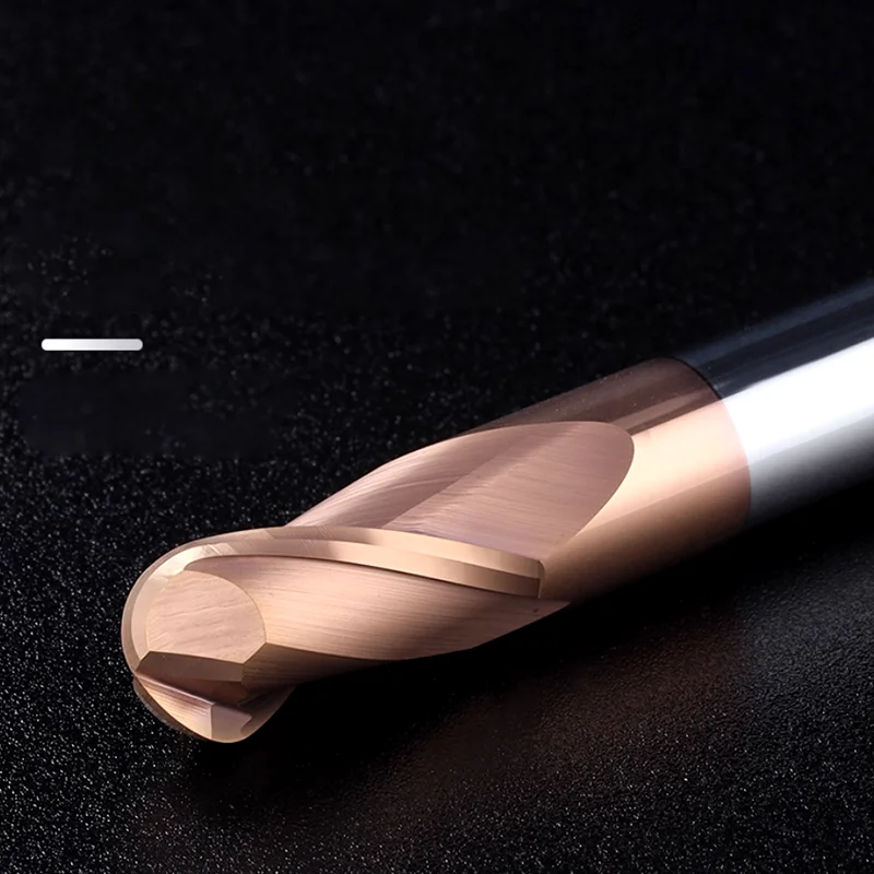 

YRFL 1 шт. 2 флейты HRC55 шариковый нос токарный станок с ЧПУ для обработки фрезерного инструмента из углеродистой стали резак сферическая твердосплавная концевая фреза