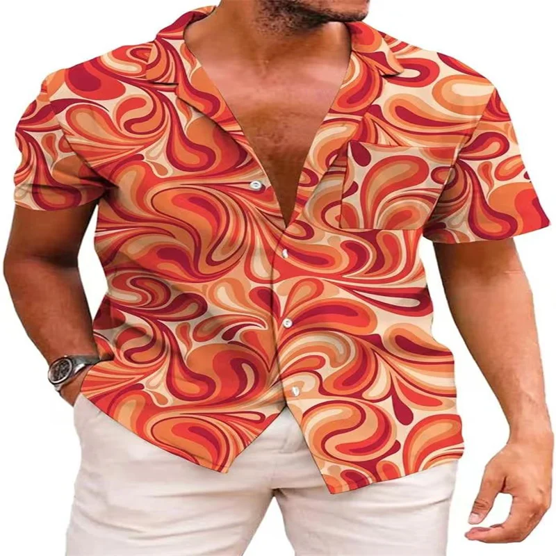 Desenhos animados engraçados com camisa havaiana, impressão 3D, camisa de praia solta, tops de manga curta, meninos, verão