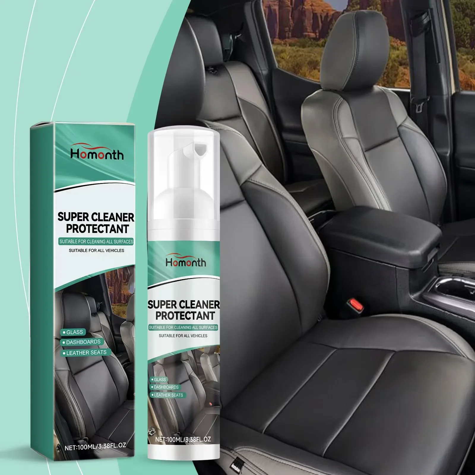 Multi functional car seat cleaner, car seat protection, refurbishment, cleaning, decontamination, and maintenance agent