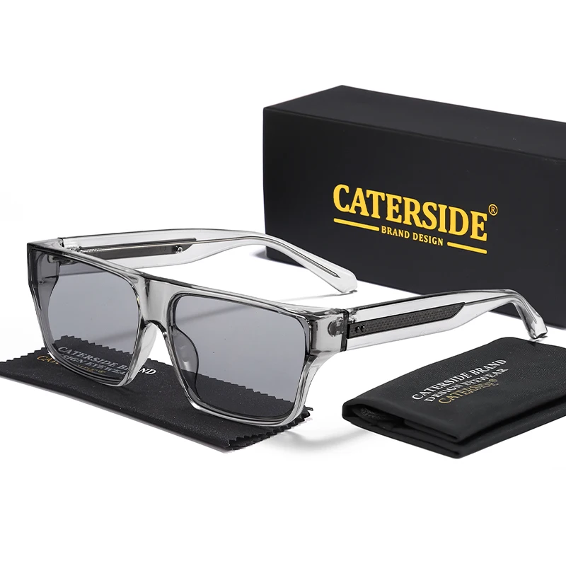 CATERSIDE Quadratische Herren-Sonnenbrille, luxuriöse goldene Tempeldekoration, Sonnenbrille, modische Damen-Outdoor-Reisebrille, UV400 – Detail 15