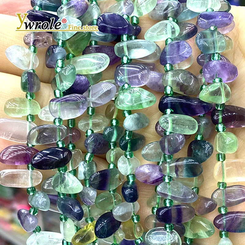 11-18MM Irregular Natural Stone AA Fluorite Loose Spacer Beads for Jewelry Making Diy Bracelet Earrings Accessories Material