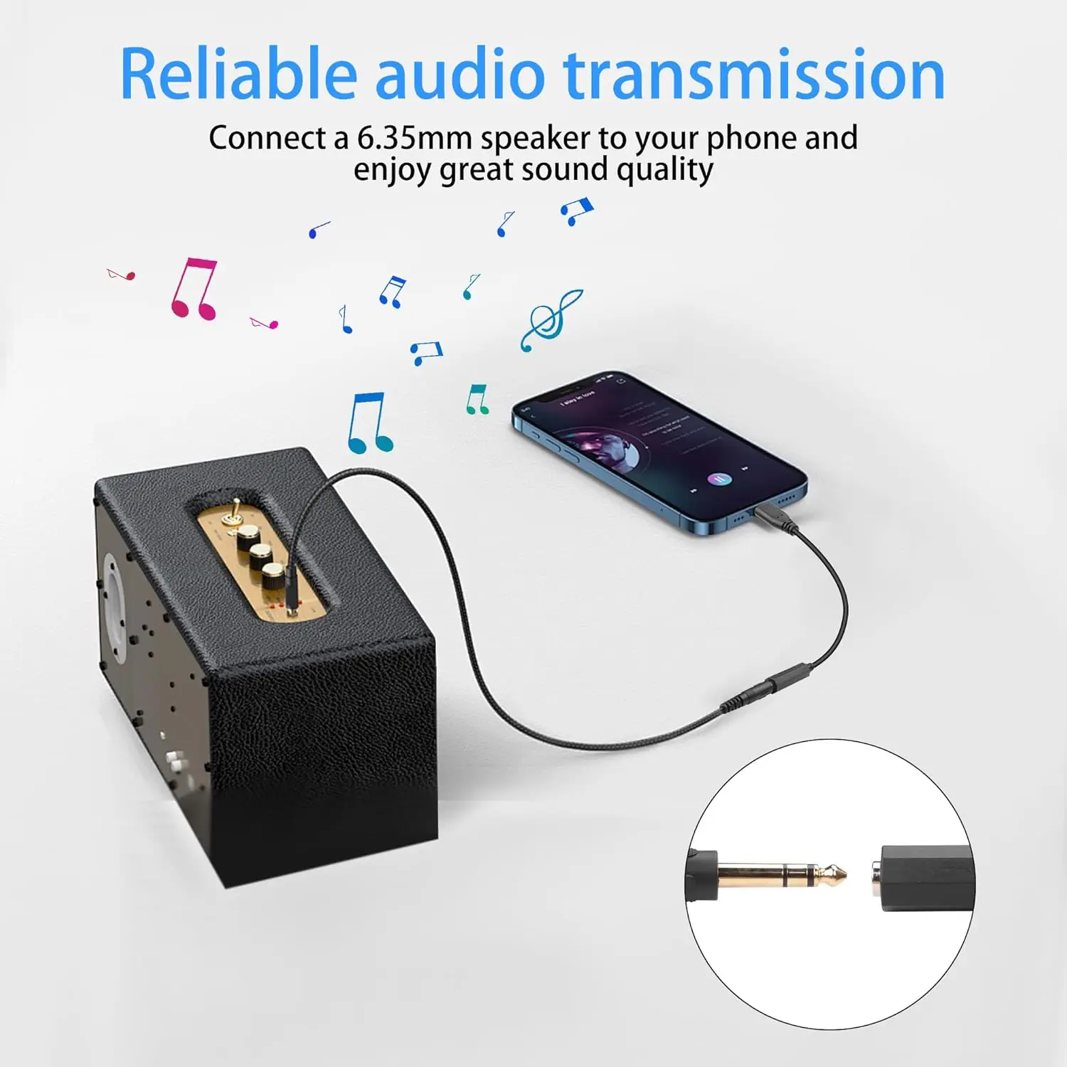 USB نوع C ذكر إلى 6.35 مللي متر أنثى سماعة رأس ستيريو الصوت AUX كابل محول ل مكبر للصوت خلاط المسرح المنزلي الهاتف الذكي المحمول