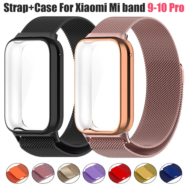 Milanese Loop Armband + TPU Hülle für Xiaomi Mi Band 10 Pro Smartwatch Armband Correa für Xiaomi Mi Band 9 Pro Armband Zubehör