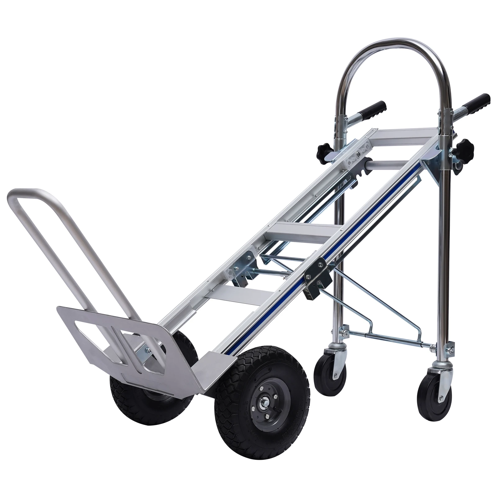 Industrial Alumínio Convertible Hand Truck, Dolly Carrinho com Loop Handle, 700 lbs Capacidade