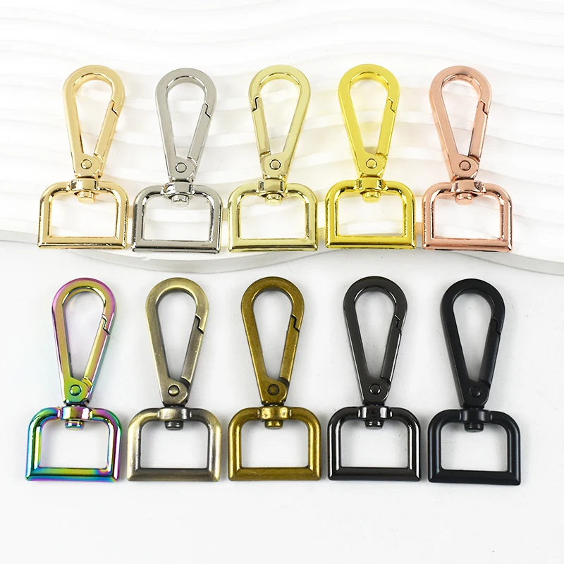 

10/20Pcs 16-50mm Metal Swivel Lobster Clasp Buckles for Keychain Bag Strap Dog Collar Luggage Snap Hook Hardware Clips Set Pack