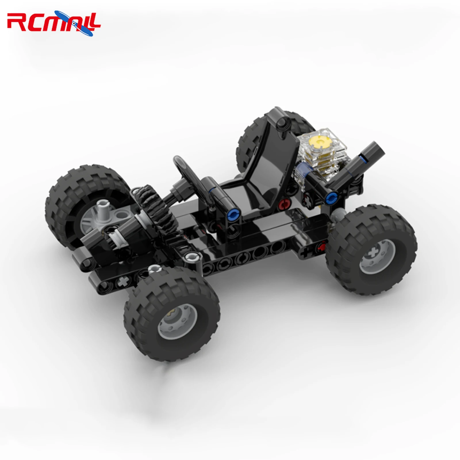 

MOC горизонтальный бар, мини-карт, модель, комплект, управляемые мелкие частицы, собранные строительные блоки, креативные STEM, образовательные подарки для мальчиков