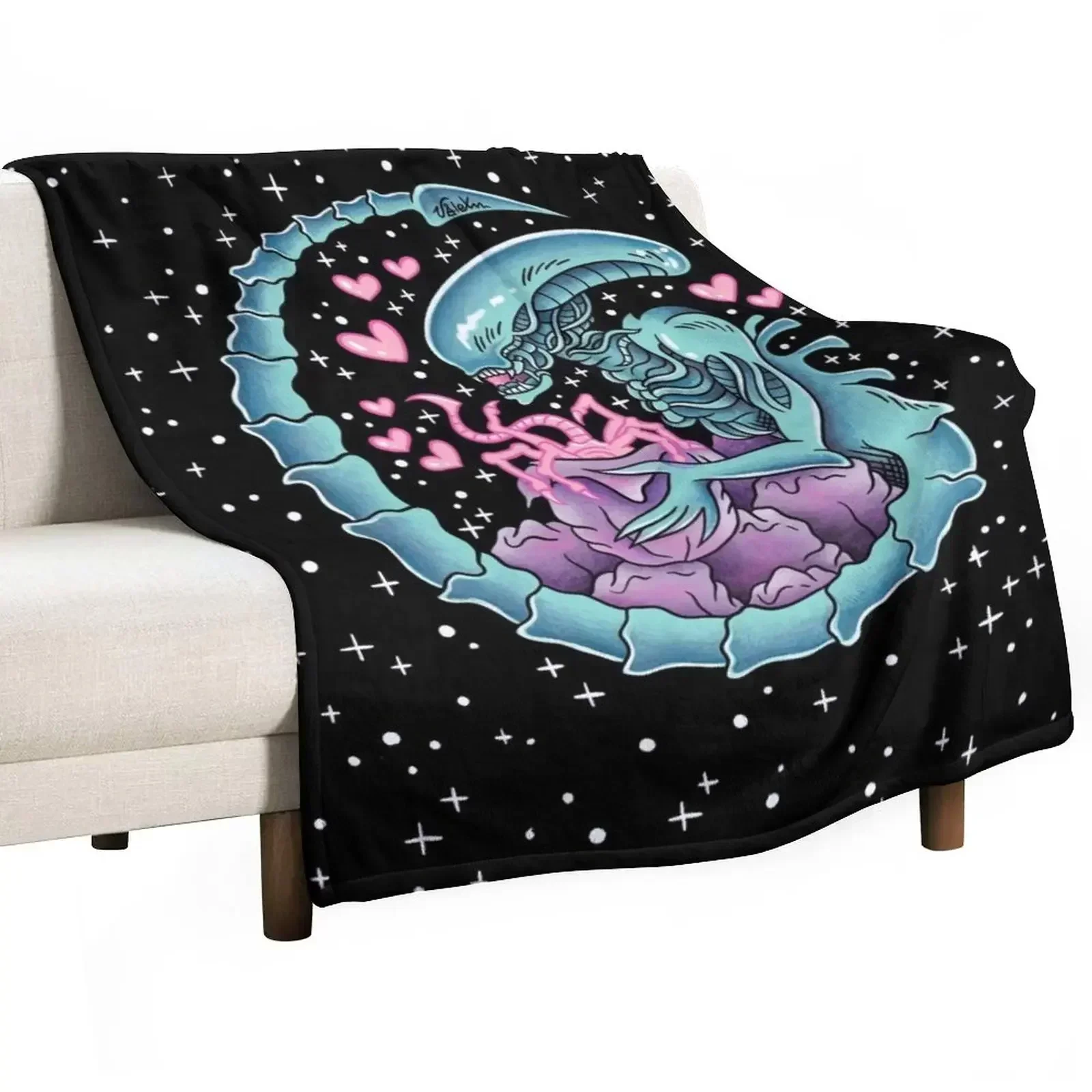 Xenomorph Eggs Throw Blanket Summer Beddings Tourist Blankets