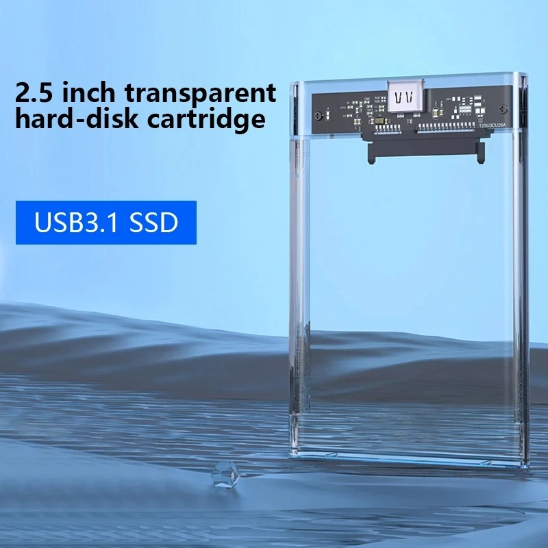 UTHAI TM05 Type-C صندوق شفاف HDD الضميمة 3.1 دفتر 2.5 بوصة SSD الحالة الصلبة الميكانيكية المحمول صندوق القرص الصلب USB3.1