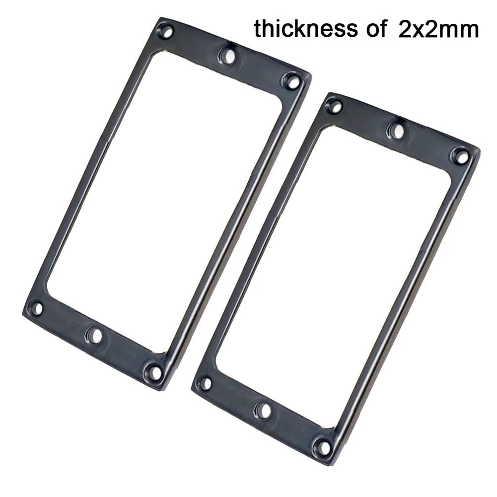 2pcs Metal Electric Guitar Humbucker Pickup Surround Frame Mounting ring 2mmx2mm Silver Black Gold Alloy Steel 2mm deep