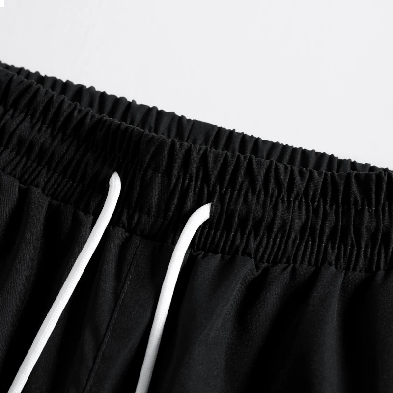 قطعة واحدة من السراويل الرجالية العصرية للربيع والخريف بطباعة نجوم مع بنطال مستقيم مطرز على شكل نجمة لافتة للنظر + تصميم مخطط جانبي، خصر برباط مرن مناسب لمختلف أنواع الجسم، غير ضيق، مظهر فضفاض كاجوال، سهل التعديل مع مظهر أنيق