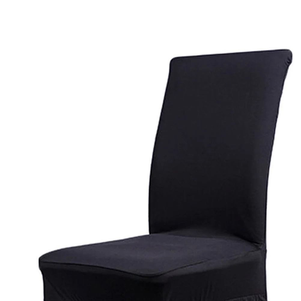 

4-комп. съемный чехол для обеденного стула для чехла из полиэстера и спандекса, моющийся чехол, черные чехлы