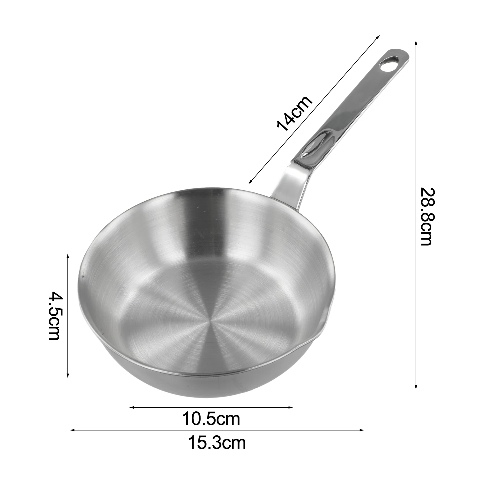 For Minimalist Style For Mini Pan for Personal Cooking Needs Featuring 316 Stainless Steel Build and Precise Pouring Spout Edge
