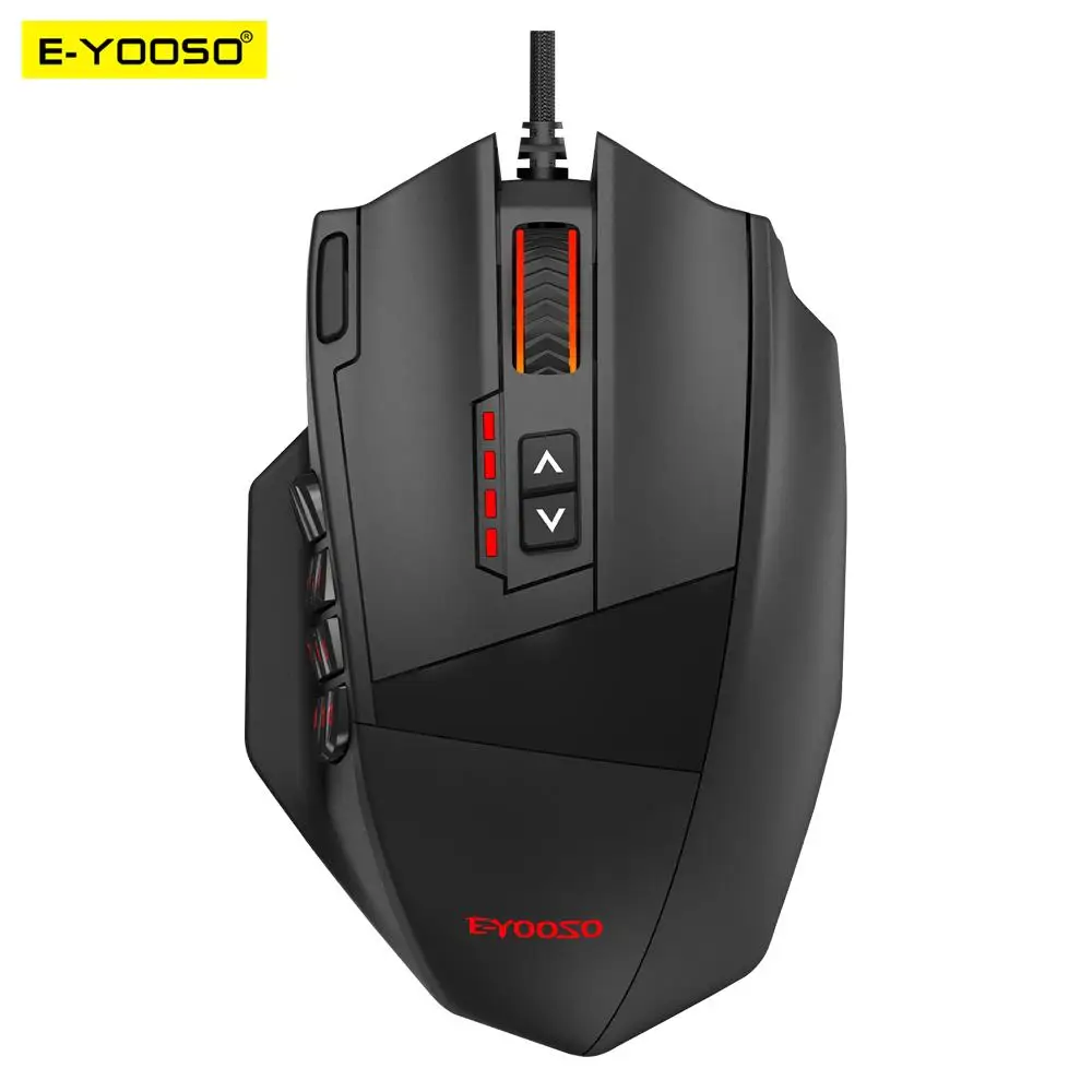 E-YOOSO X-39 USB Wired RGB Gaming Mouse 16400 DPI PAW3327 19 buttons programmable game Optical mice for Computer PC Laptop