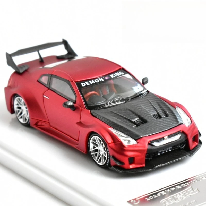 Demon King Auto 1/64 GT-R R35 Wyświetlana na wystawie, ekskluzywna, metalowa replika pojazdu, odlewany model samochodu, zabawka kolekcjonerska, prezent na Boże Narodzenie dla chłopca