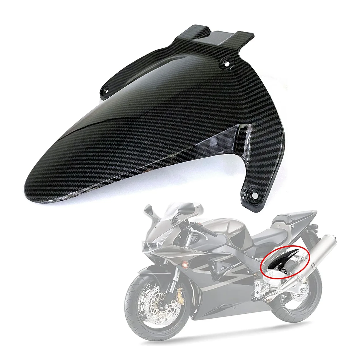 For Honda CBR600RR CBR 600 RR F5 2007 - 2012 Motorcycle Rear Wheel Hugger Fender Mudguard Mud Splash Guard Carbon Fiber