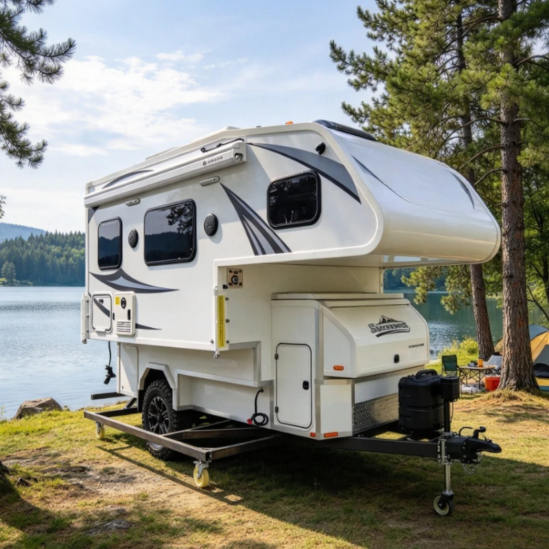 Customized Pickup Camper RV Designed for Pickup Truck Slide in Pick Up Hard Top Pop Up Camper for Off Road Camping&Overland Trip