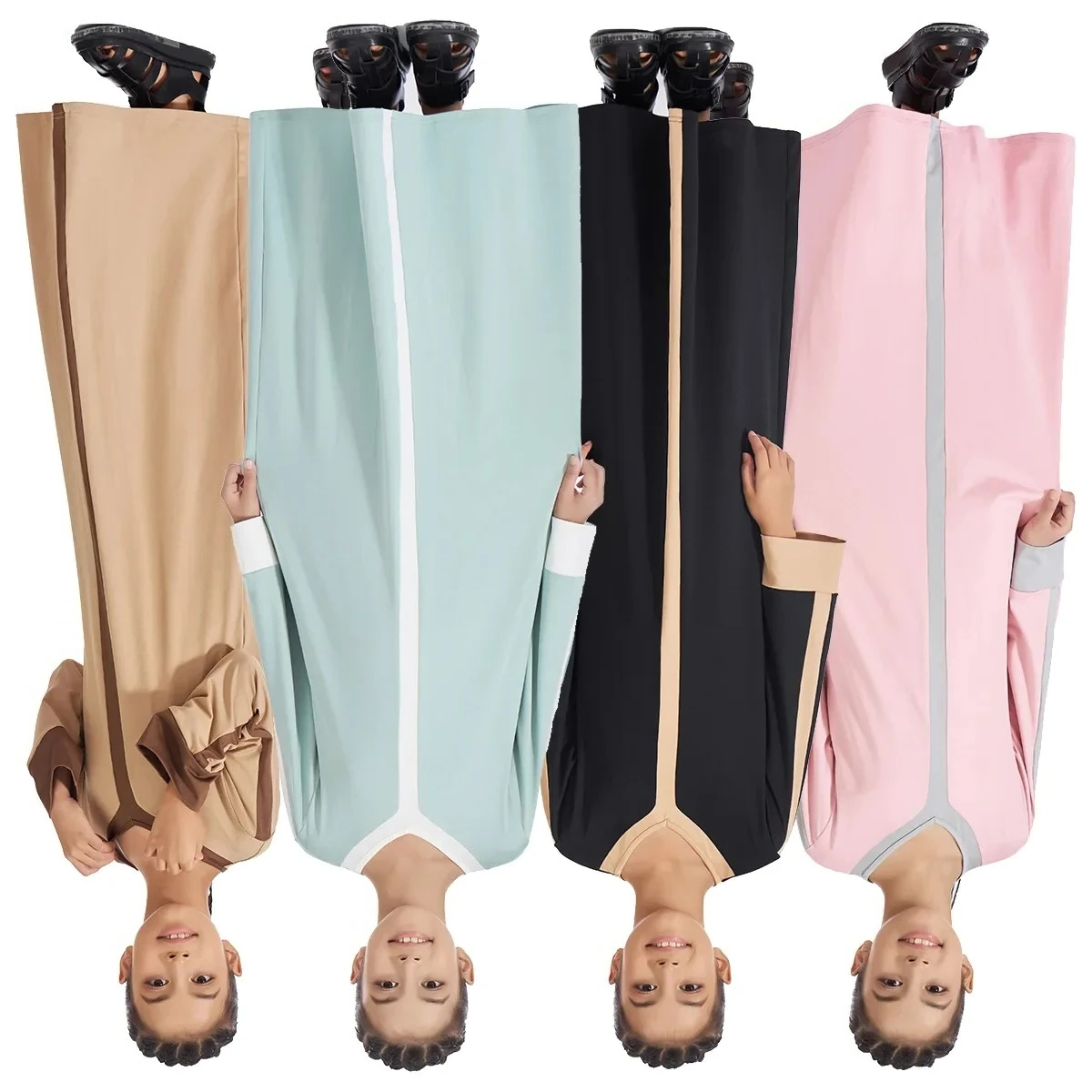 Kaftan de Dubai para o Ramadan e Eid, Djellaba Marroquina, Vestido Maxi para Meninas Muçulmanas, Abaya Islâmica, Roupa para Crianças Jalabiya