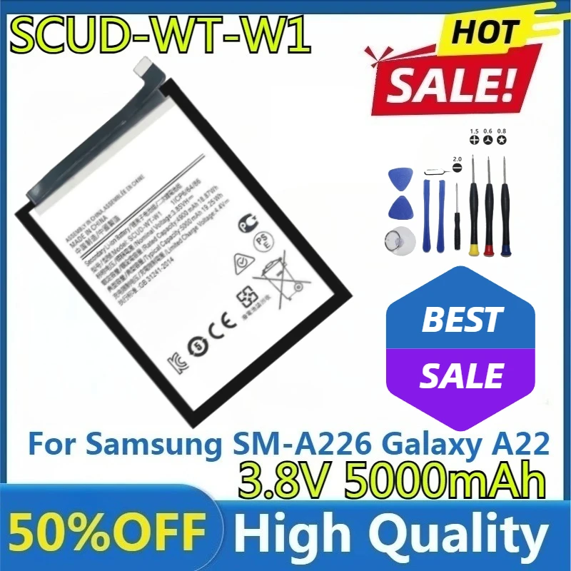 

For Samsung SM-A226 Galaxy A22 5G SCUD-WT-W1 WT-N1 New High Capacity Battery SCUD-WT-W1 PHONE Battery+Tools