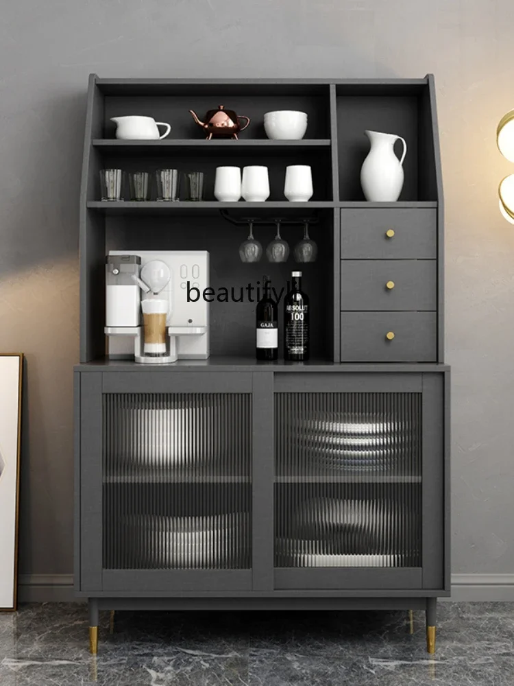 

Sideboard Wine Cabinet Integrated Wall Shelf Multi-Functional Modern Living Room Sliding Door Dining Room Cabinet